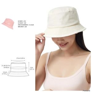 Oh Sunny beige bucket fisherman hat w/ park covers & bag NWT